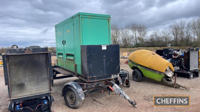 110kva Generator SEB on a 4 Wheel Chassis