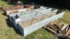 3no. galvanised water troughs, 9ft