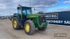 John Deere 8200 Tractor c/w registration documents Reg. No. T37 DUB Ser. No. RW8200P020394