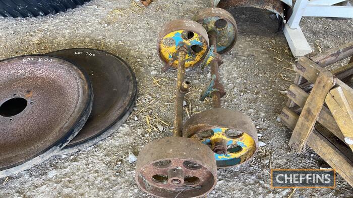 Cast wheels and axle