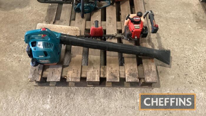 Robin HT231 hedge trimmer together with Makita RBL 250 leaf blower