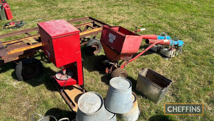 Seed broadcaster/slug pelleter together with gas powered bird scarers and pedestrian applicator