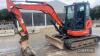 2015 Kubota U48-4 Excavator c/w rubber tracks, piped, front blade, 3no. buckets, hydraulic quick hitch Ser. No. 52744 - 6