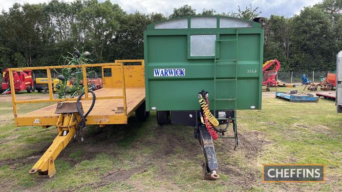 2011 Warwick 14ton Grain Trailer c/w air & hydraulic brakes, ABS, sprung drawbar, rollover sheet, hydraulic door, commercial axles