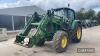 John Deere 6630 Premium Tractor c/w 40kph PowrQuad, TLS, 3 mechanical rear valves, HMS, John Deere 663 loader, mechancial levelling, multi coupler, Euro carriage, 460/85R38 & 380/85R24 tyres Hours: approx 11,676 Reg. No. WK56 EBO Ser. No. LO6630G5130 - 4