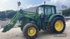 John Deere 6630 Premium Tractor c/w 40kph PowrQuad, TLS, 3 mechanical rear valves, HMS, John Deere 663 loader, mechancial levelling, multi coupler, Euro carriage, 460/85R38 & 380/85R24 tyres Hours: approx 11,676 Reg. No. WK56 EBO Ser. No. LO6630G5130 - 6