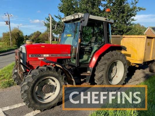 1997 Massey Ferguson 6150 Dynashift Tractor c/w 16.9x34 rears, 13.6x24 fronts, air con R Reg Ser. No. E177049