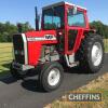 1982 MASSEY FERGUSON 590 4cylinder diesel TRACTOR Reg. No. AKH 959X Serial No. SMHB381451 Fitted with cab, PTO, PUH, 8speed gearbox, power steering and Goodyear tyres all round. The vendor reports this Massey runs well and still presents in its origina