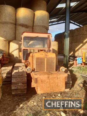 FIAT 70 diesel CRAWLER TRACTOR Fitted with cab, front weight block and rear linkage