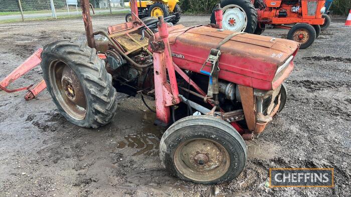 1969 MASSEY FERGUSON 135 3cylinder diesel TRACTOR A restoration project fitted with hydraulic front loader