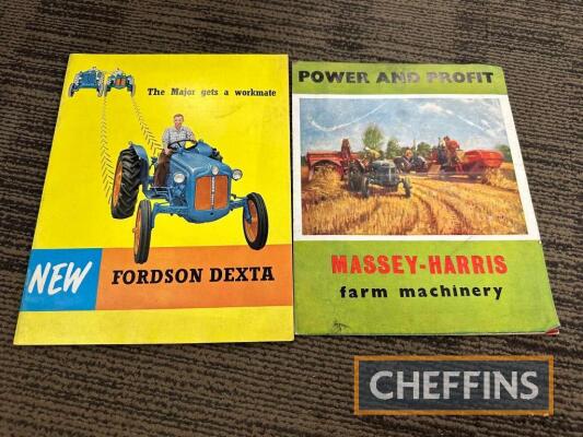 Fordson Dexta sale brochure t/w Massey Harris Power and Profit range brochure