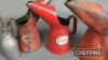 3no. Esso oil pouring jugs together with Castrol Super TT two stroke oil can and Reilang oil applicator - 2