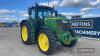 2017 John Deere 6215R Tractor c/w Auto Power, command arm. 50k, TLS & cab suspension, front linkage, air brakes Reg. No. AU17 YPP Ser. No. LO6215RKHR874274