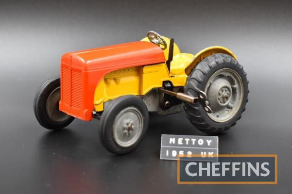 Mettoy, diecast clockwork tractor, Reg. No. MTY 860, c.1952, unboxed, 6ins long