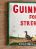 Guinness For Strength, believed to be original point of sale printed tin sign depicting Vickers Crawler 12ins x 6ins - 3