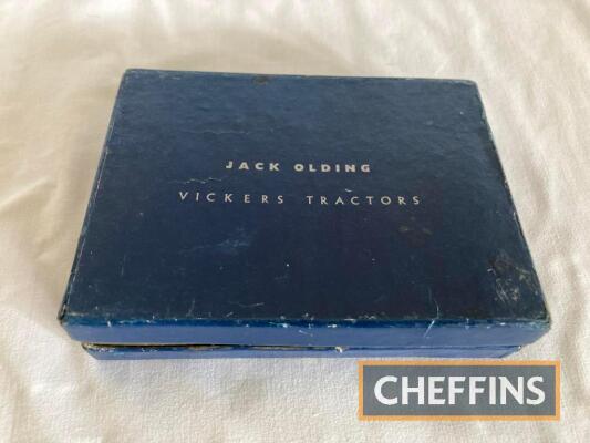 Jack Olding Vickers Tractors, a twin pack of illustrated playing cards