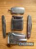 Massey Ferguson logo'd cigarette lighters (2) and pen knives (3)