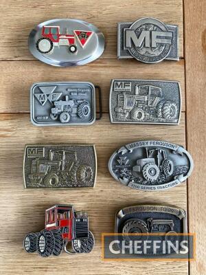 Massey Ferguson a collection of eight themed belt buckles