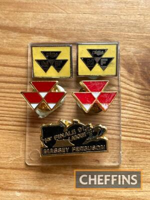 Massey Ferguson five enamelled lapel badges