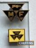 Massey Ferguson, six enamelled lapel badges bearing the silhouette logo - 6