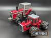 Massey Ferguson 775 together with Massey Ferguson 4880 model tractors by Ertl, diecast and plastic, mixed scales, unboxed