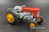 Tri-Ang Spot-On Massey Ferguson 65, No. 137, diecast model with bare metal steering wheel, grey mudguards, t/w very small scale diecast Massey Ferguson 35, unboxed - 3