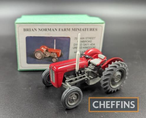 Brian Norman Farm Miniatures Massey Ferguson 35 diesel tractor, 1:32 scale, pewter and resin model, boxed