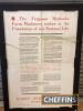 Ferguson Brown framed double sided advertisement, believed to be the first publication, 33x23ins - 2