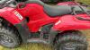 Honda Fourtrax 4x4 Quad Bike Hours: 851 - 19