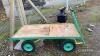 4wheel hand trailer with flat bed - 3