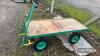 4wheel hand trailer with flat bed - 4