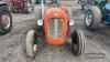 c.1958 MASSEY FERGUSON 35 4cylinder diesel TRACTOR Reg. No. TSL 517 Serial No. SDF127988 Fitted with 4no. heater plugs and 10x28 grass tyres - 2