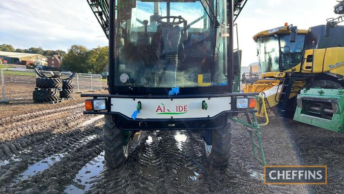 2016 HOUSEHAM AR3000 4wd 4ws SELF-PROPELLED SPRAYER Fitted with 24m hydraulic folding booms, 3,500lts stainless steel tank, 500ltr clean water tank and TMC guidance system (damaged screen) on 12.4R32 wheels and tyres. Slug pelleter imaged is not included