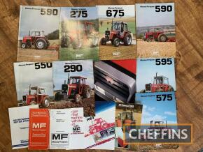 Massey Ferguson tractor brochures and price lists in Massey Ferguson card folder