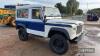 1986 LAND ROVER 90 2495cc diesel 4X4 Reg. No. D208 NGS Mileage: 49,383 Ex-Luton airport. Manual in office and V5 available