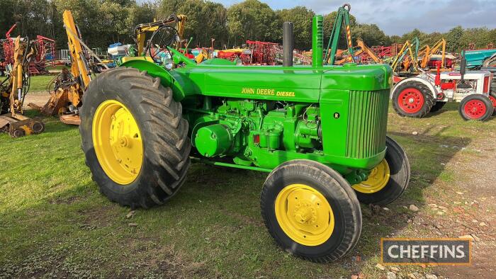 JOHN DEERE Model R diesel TRACTOR Fitted with Goodyear rear tyres