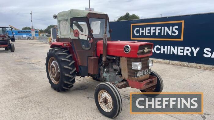 MASSEY FERGUSON 165 4cylinder diesel TRACTOR Reg. No. WOU 198J (expired) Serial No. 165 59191 Fitted with a cab