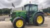 John Deere 6155R Tractor c/w 50k. Auto Quad, cab & tls suspension, pick up hitch, top link, 4 scvs, Michelin 650/65x38 & 540/65x28 tyres Hours: approx 5175 Reg. No. YD66 0YW Ser. No. 1LO6155RJGN864927 - 6