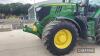 John Deere 6195R Tractor c/w Auto Quad. Electric spools, Guidance Ready, front linkage and PTO Hours: approx 5680 on one arable farm from new Reg. No. CX18 NSE Ser. No. 1L06195RHHN897412 - 5