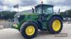 John Deere 6195R Tractor c/w Auto Quad. Electric spools, Guidance Ready, front linkage and PTO Hours: approx 5680 on one arable farm from new Reg. No. CX18 NSE Ser. No. 1L06195RHHN897412 - 6