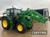 2018 John Deere 6130R Tractor c/w 50kph, Auto Quad, tls front suspension, front linkage, JD 633 front loader, select edition Hours: approx 4200