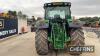 John Deere 6155R Tractor c/w 50k, Auto Quad, tls & cab suspension, electric joystick, sun roof, 4 E-scvs, vendor to supply registration documents Hours: approx 5380 Reg. No. PJ67 DSU - 8