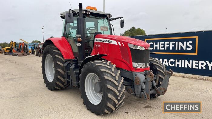 Massey Ferguson 7619 Dyna 6 Tractor Reg. No. KX12 HBE Ser. No. C08025