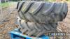 Set 4no. John Deere wheels and tyres - 6