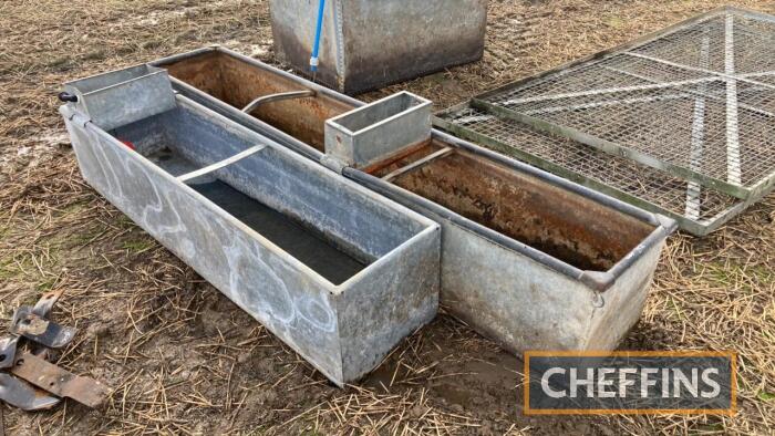 8ft Galvanised water Trough t/w 6ft Trough