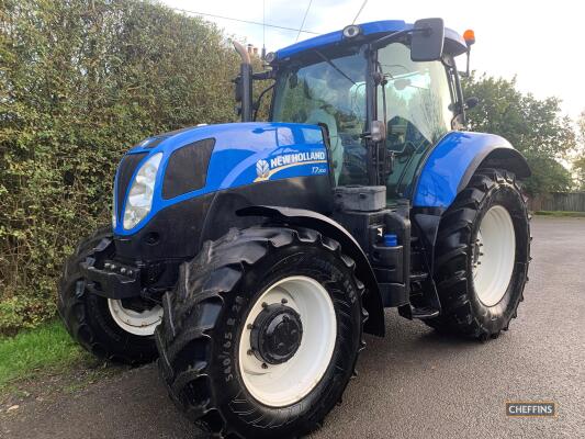 New Holland T7.200 Tractor c/w front & cab suspension, 50kph, 650/65/38 & 540/65/28 tyres Reg. No. HX62 MWU