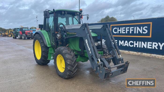 John Deere 6320 Tractor c/w Quicke Q45 loader Reg. No. PN07 HBR Ser. No. L06320K501881