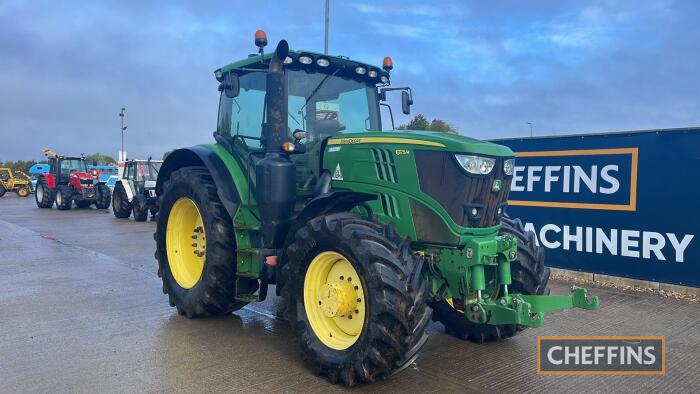 John Deere 6175R Tractor c/w 50k, front & cab suspension, front linkage & Autotrac ready Reg. No. AO65 RLU Ser. No. 1LO6175RVFU843014