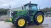 John Deere 6195R Tractor c/w Auto Power Command Arm 50k, front & cab suspension, autotrac ready, front linkage & pto Reg. No. AU17 TSD Ser. No. 1LO6195RJHR872334 - 6