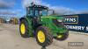 2018 John Deere 6155R Tractor c/w air brakes, cab suspension, tls, Auto Quad, 50k, creep boxm auto trac ready, 3 spools, 520/85 R38 & 480/70 R28 tyres, registration documents in office Hours: 4350 Reg. No. YX18 YPP Ser. No. 1LO6155RKJN907989